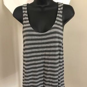 Petite❣️Talbots petite shades of gray striped tank